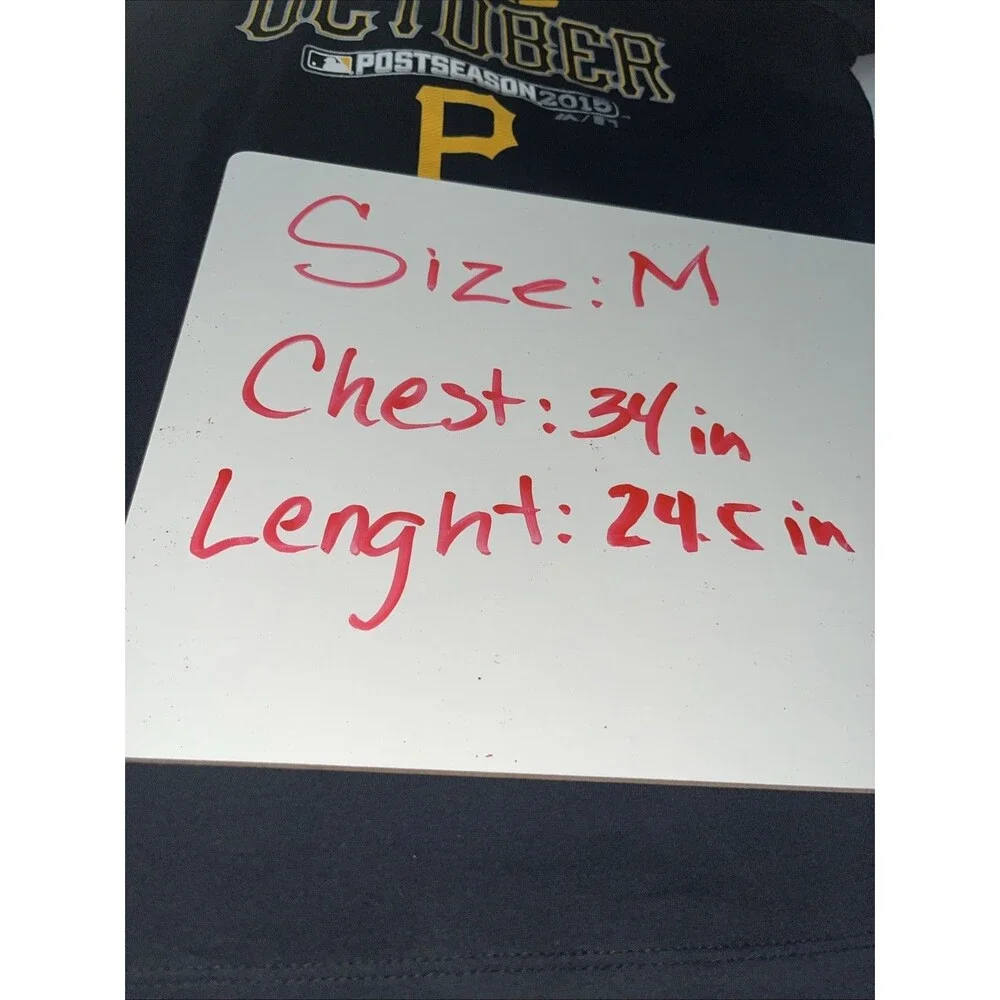 Pittsburgh Pirates Majestic Take October Postseason 2015 Black T-shirt Medium